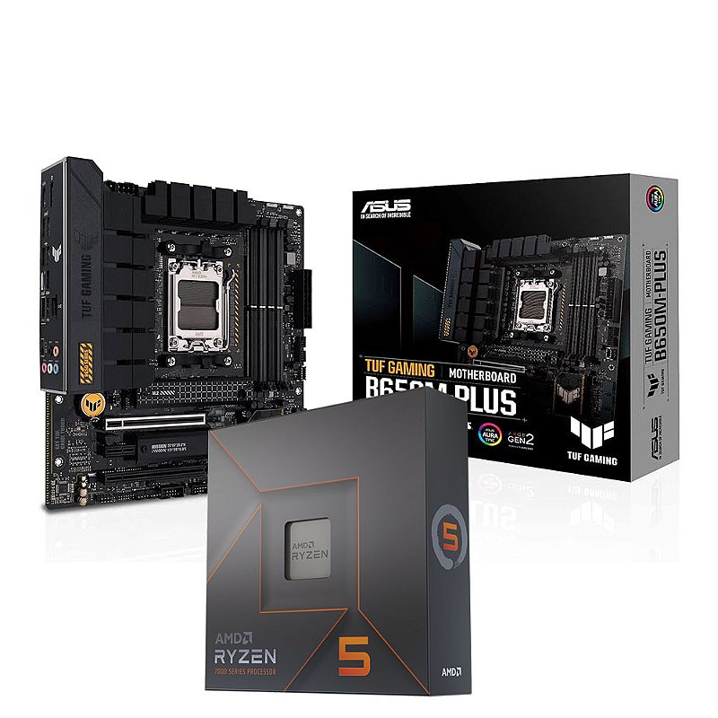 ASUS B650M-PLUS マザーボード　Ryzen5 7600 Kit Upgrade AMD Ryzen 5 7600 + Placa Mãe ASUS TUF GAMING B650M