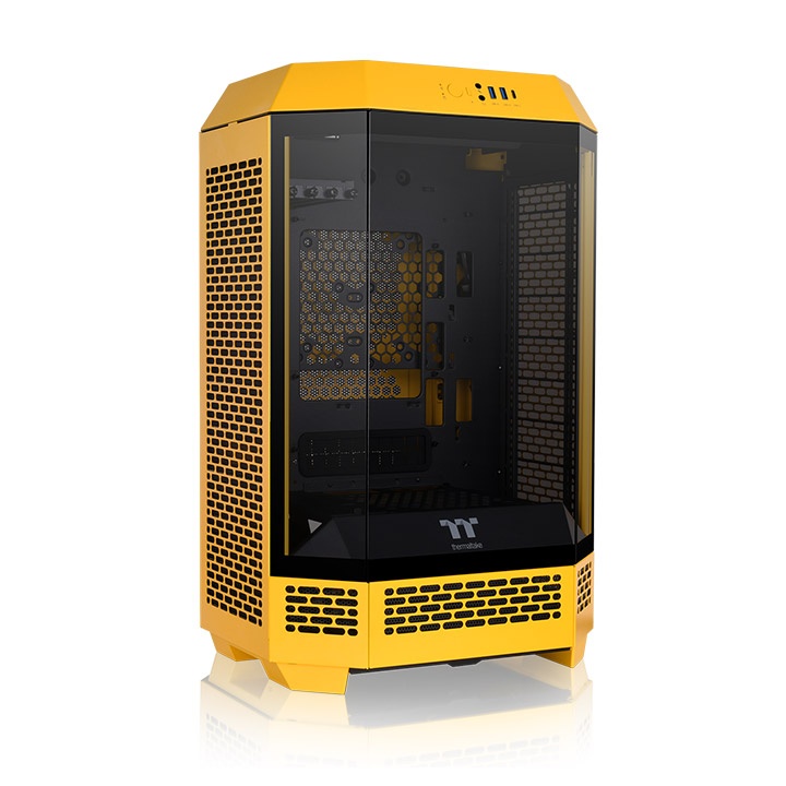 Gabinete Thermaltake The Tower 300 Bumblebee Lateral em Gabinete Thermaltake The Tower 300 Bumblebee Lateral em
