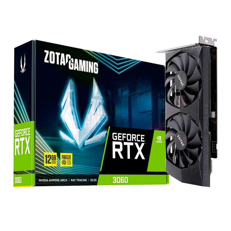 Placa de Vídeo Zotac GeForce RTX 3060 12GB GDDR6 - ZT Placa de Vídeo Zotac GeForce RTX 3060 12GB GDDR6 - ZT