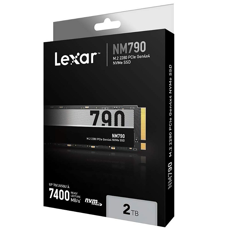 SSD 2TB Lexar NM790 M.2 2280 7400MBs/6500MBs - LNM790X002T SSD 2TB Lexar NM790 M.2 2280 7400MBs/6500MBs - LNM790X002T