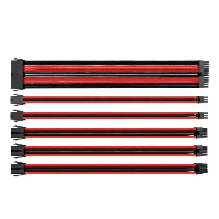 Cabo de Fonte Thermaltake TtMod Sleeve Vermelho/Preto 300 mm
