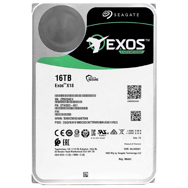 HD 16TB Seagate Exos X18 Enterprise 3.5