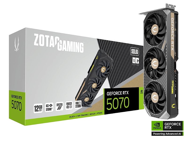 ZOTAC GeForceRTX5070 SOLID OC 12GB【中古】 zt-b50700j-10p-image01-