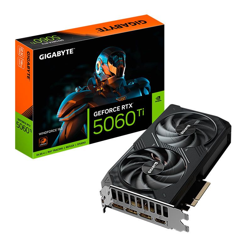 Placa de Video Gigabyte GeForce RTX 5060 TI Windforce OC SFF 16GB