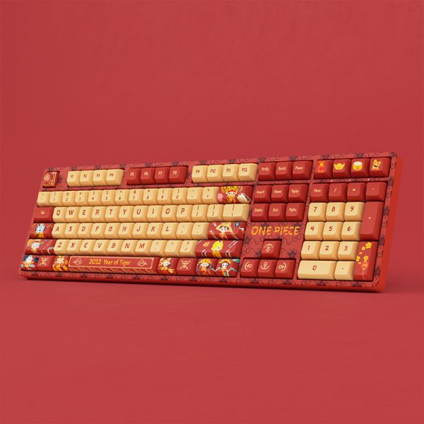 Vista do teclado Akko One Piece 5108S full-size