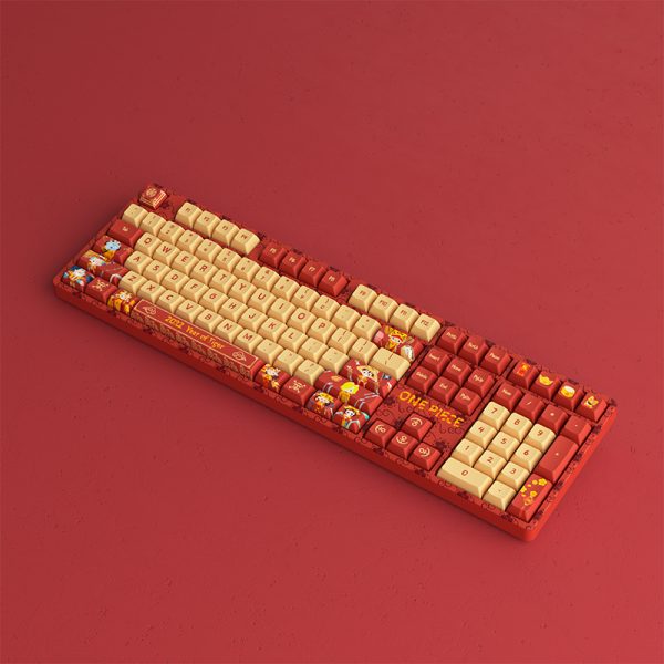 Detalhe das keycaps do Akko One Piece 5108S