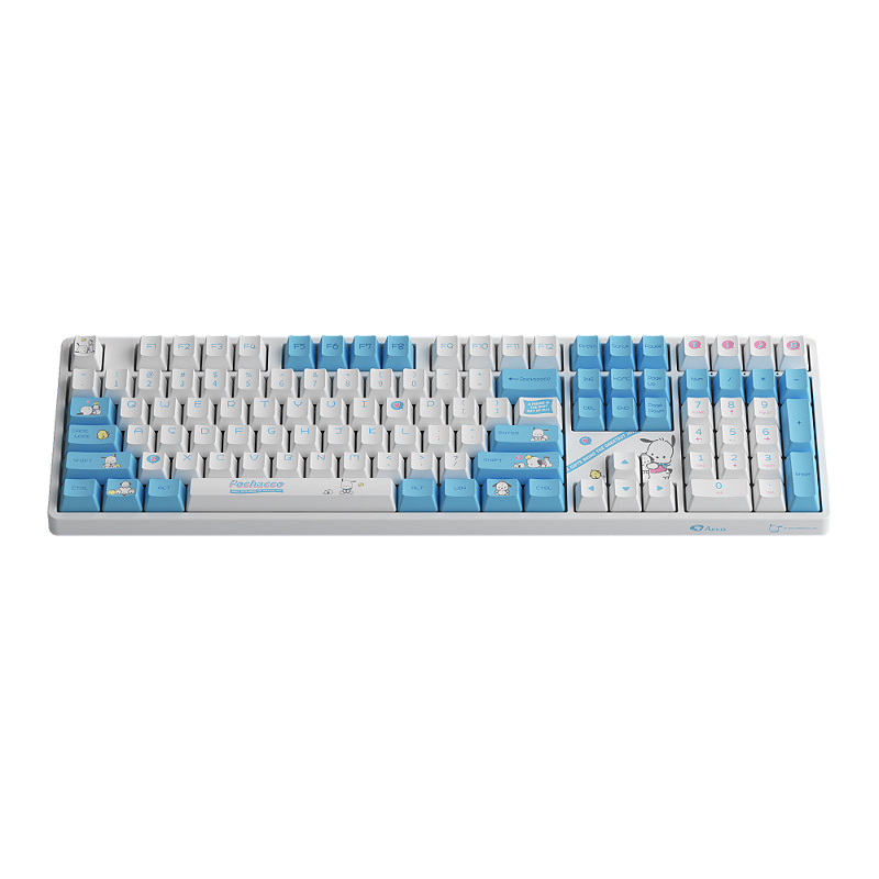 Vista do teclado Akko Pochacco 5108B Plus full-size