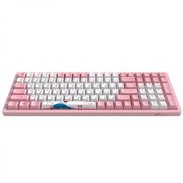 Detalhe do teclado Akko World Tour Tokyo R2 3096 Gateron Yellow