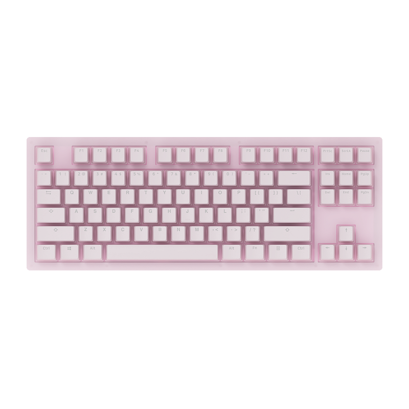 Detalhe do teclado Akko Sakura Jelly RGB 3087