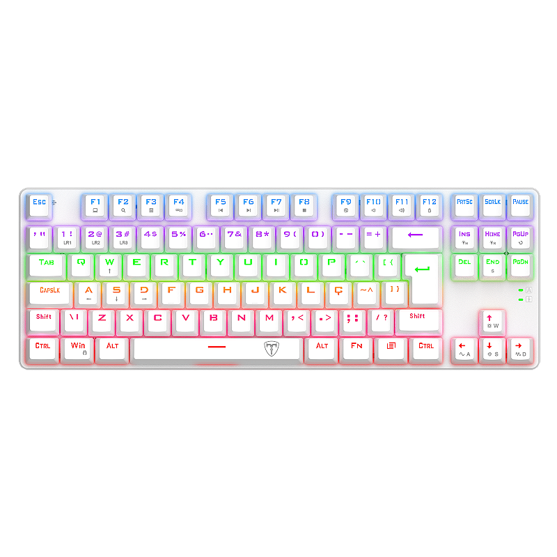 Teclado T-Dagger Bora TKL Rainbow Branco - SKU 6950376726636