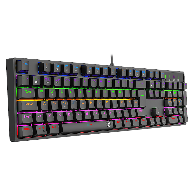 Teclado T-Dagger Rebel Full Size Rainbow Preto - SKU 6950376727008