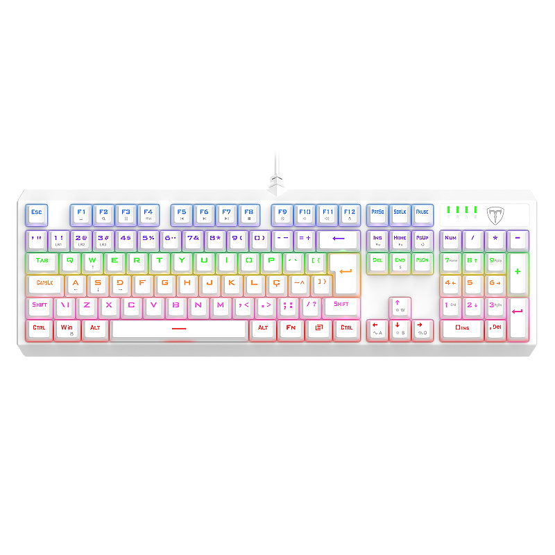 Teclado T-Dagger Axis Full Size Rainbow Branco - SKU 6950376726988