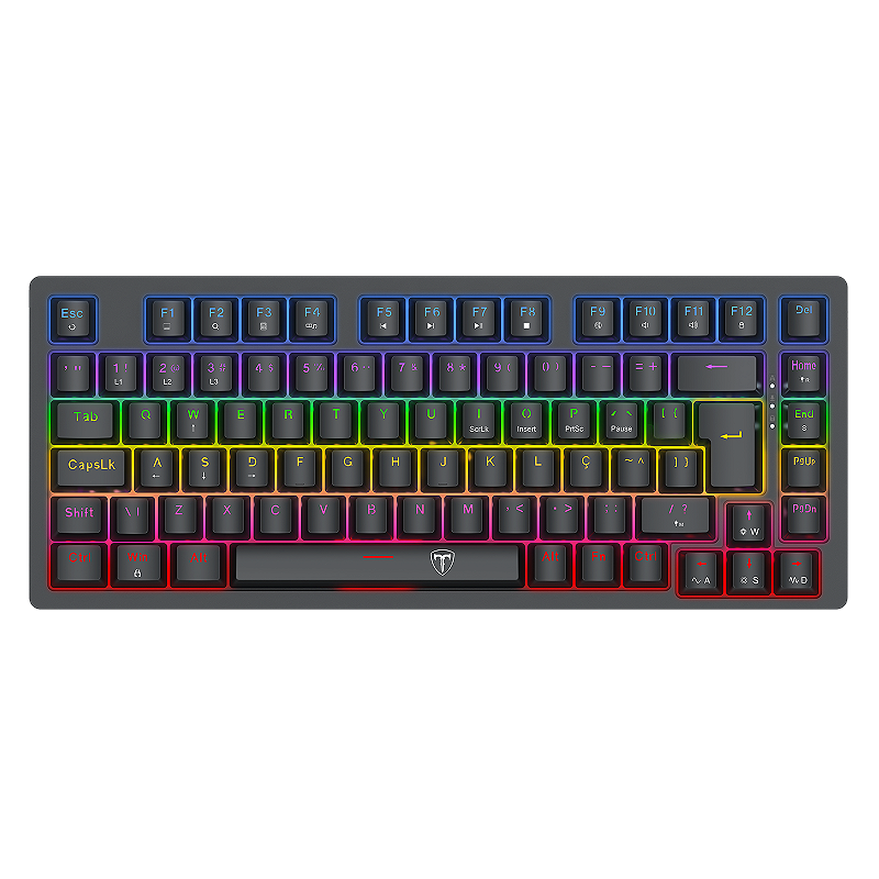 Teclado T-Dagger Megatre 75% Rainbow Preto - SKU 6950376728210