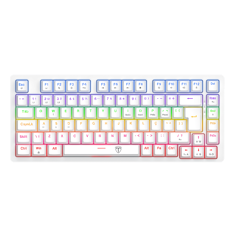 Teclado T-Dagger Megatre 75% Rainbow Branco - SKU 6950376728227