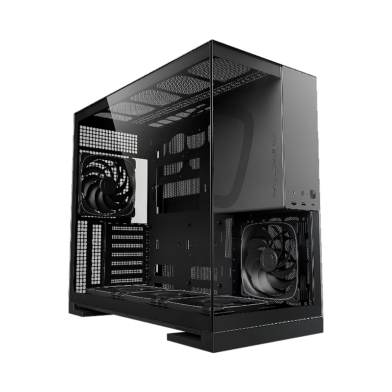 Gabinete Gamer Geometric Future Model 5 Preto e Cinza com 5 Fans — imagem oficial 10