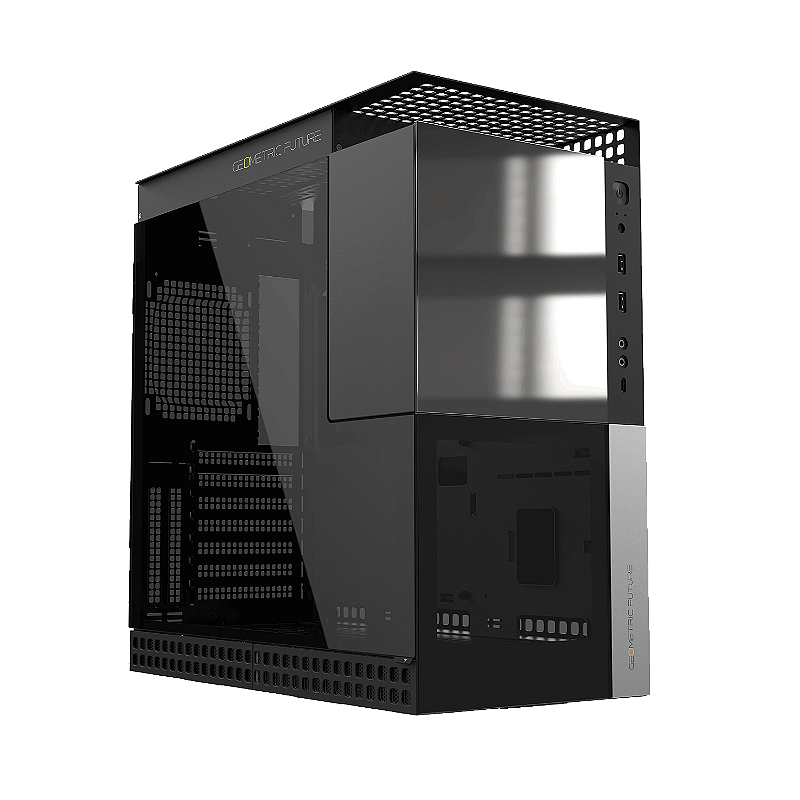 Gabinete Geometric Future Model 4 Caliburn preto — foto oficial 2