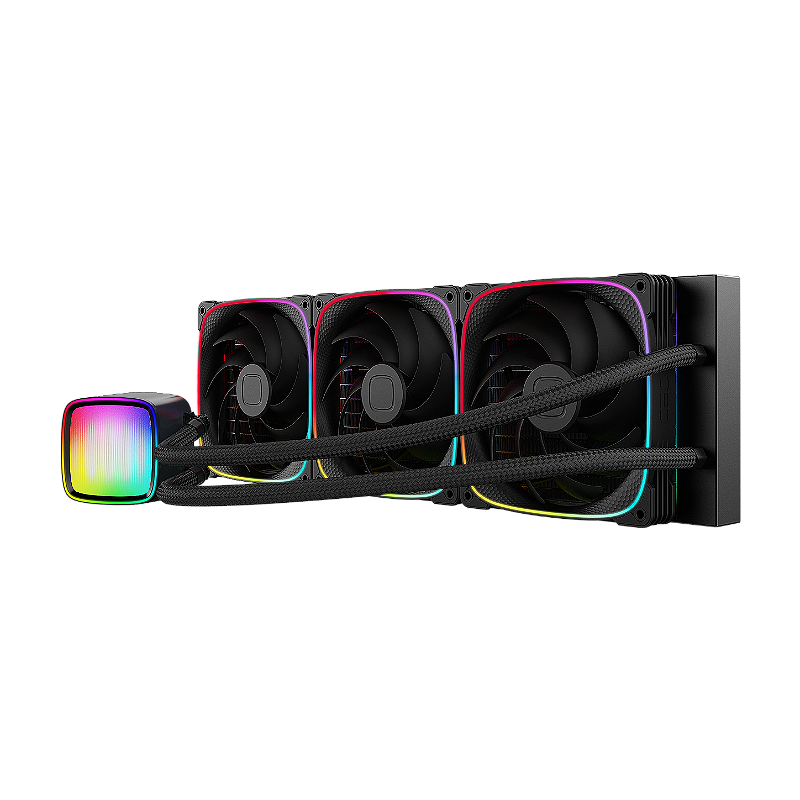 Efeito gradiente ARGB do bloco e fans 140mm do Eskimo Pro 42