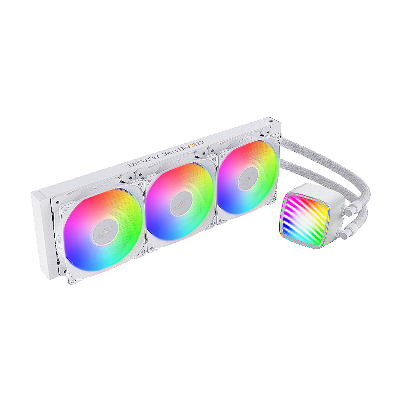 Efeito gradiente ARGB do bloco e fans do Eskimo Pro 36 branco