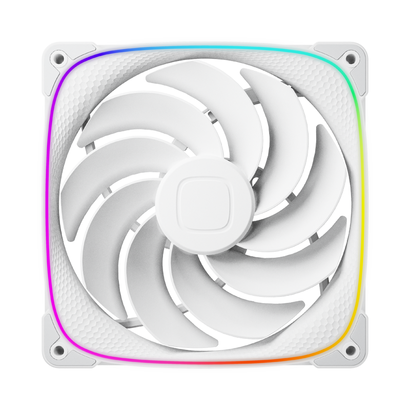 Fan Geometric Future Squama 2503R Reverse Blade de 140mm ARGB branca - GEO-S2503RW-14S