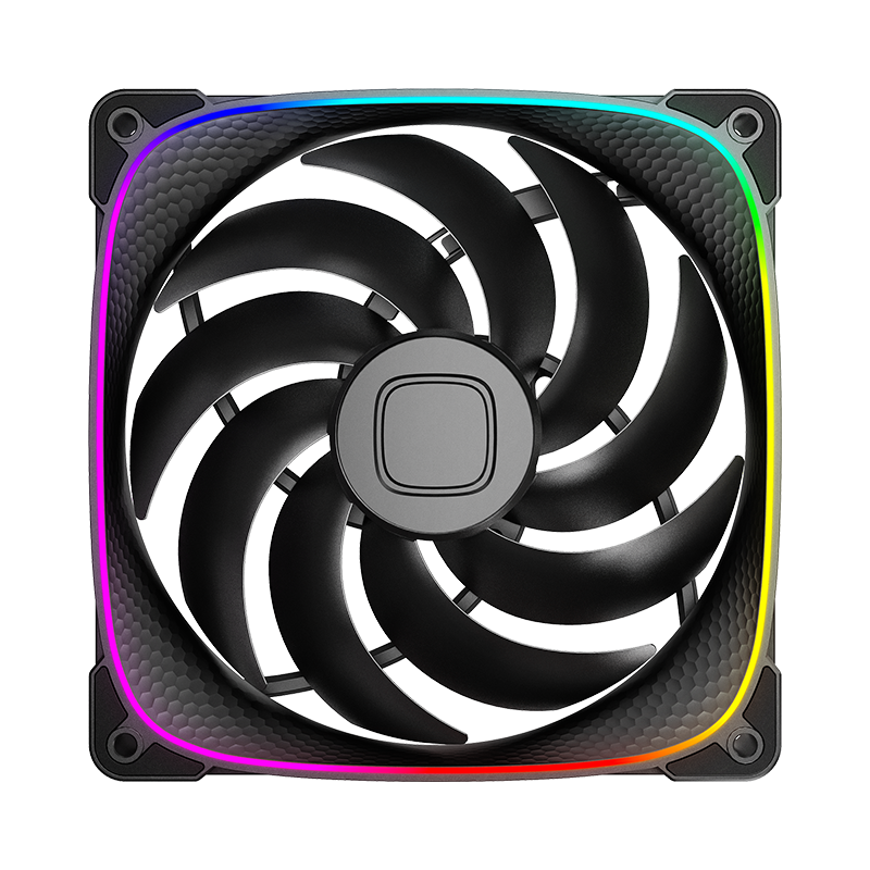 Kit 3 Fans Geometric Future Squama 2503-14B ARGB Preto - GEO-S2503B-14T
