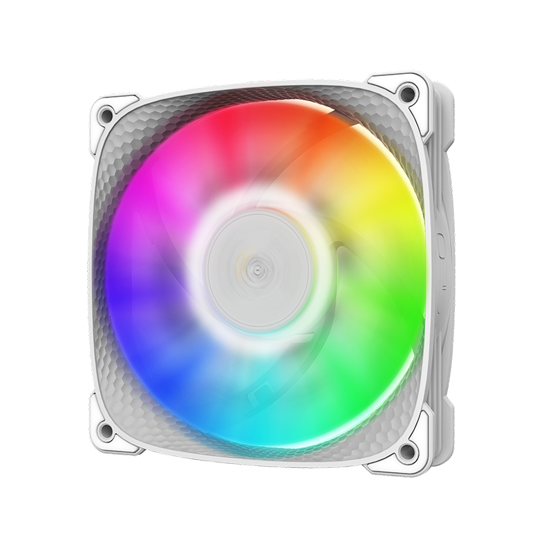 Ventoinha Geometric Future Squama 2505W ARGB branco em detalhe
