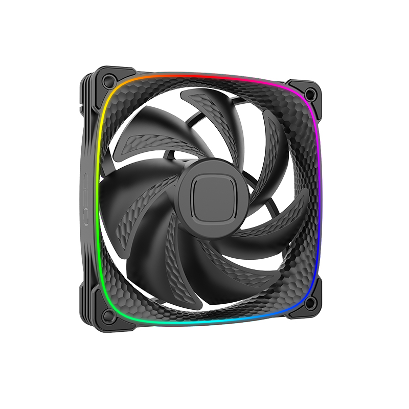 Detalhe traseiro da fan Squama 2503 preta de 120mm