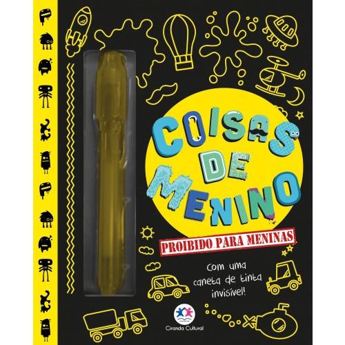 DIÁRIO COISAS DE MENINO COM CANETA INVISÍVEL - LCH