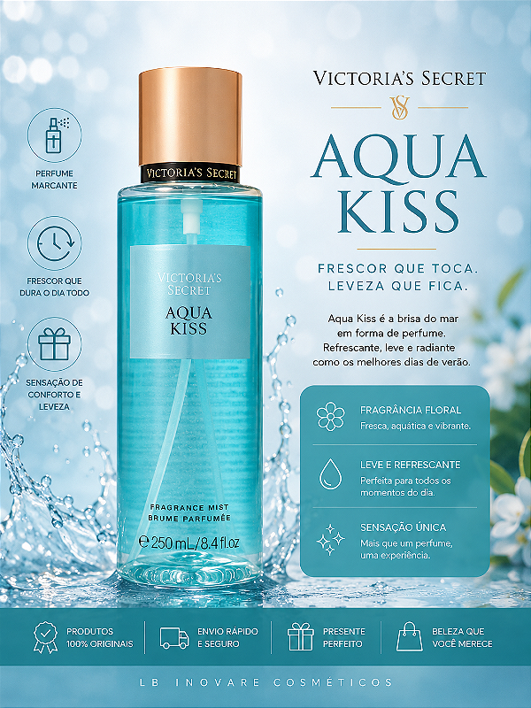 Body Splash Agua Kiss 250ml | Original