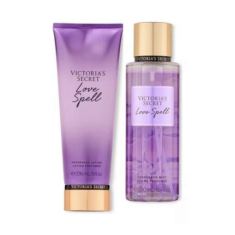 Kit Body Splash 250ml + Creme Hidratante Love Spell 236ml Victoria's Secret