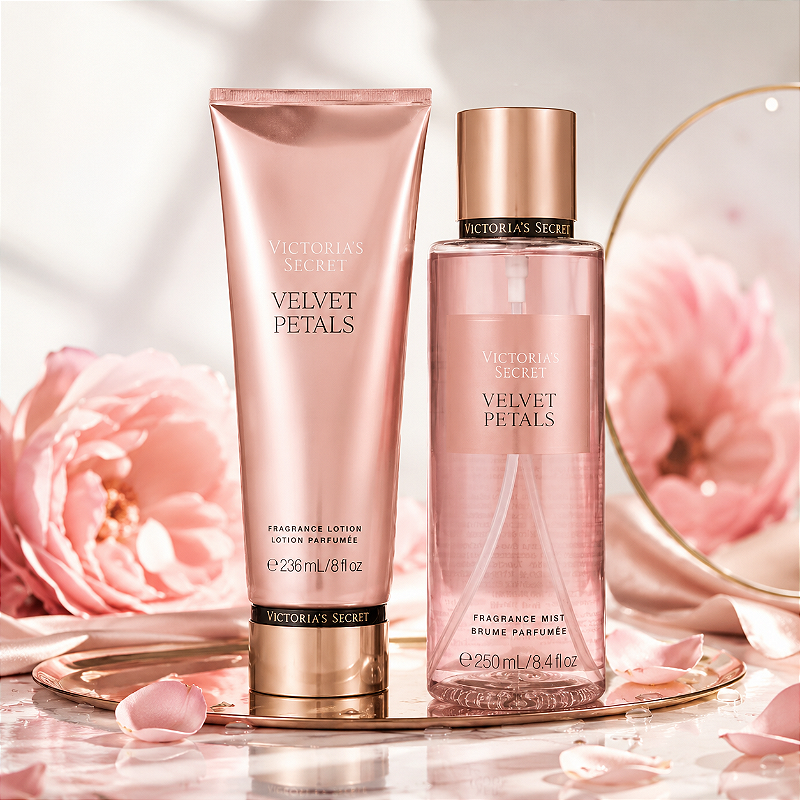 Kit Body Splash 250ml + Creme Hidratante Velvet Petals 236ml Victoria's Secret