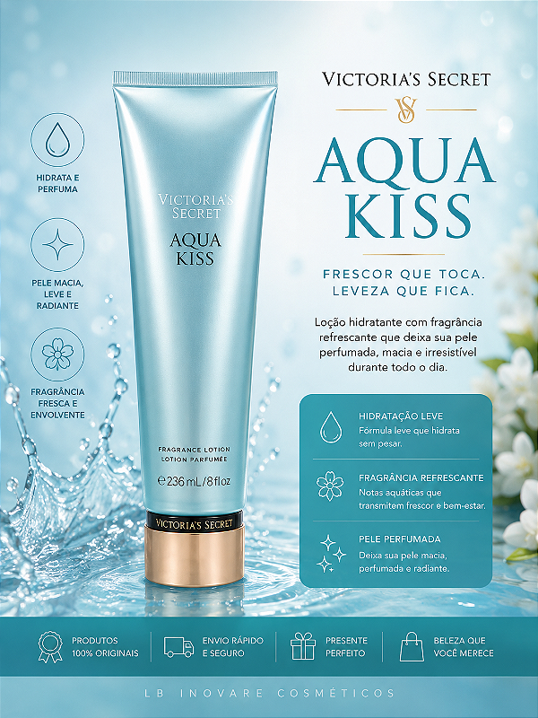 Loção Hidratante Agua Kiss 236ml | Original
