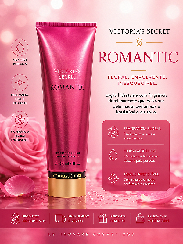 Loção Hidratante Romantic 236ml | Original