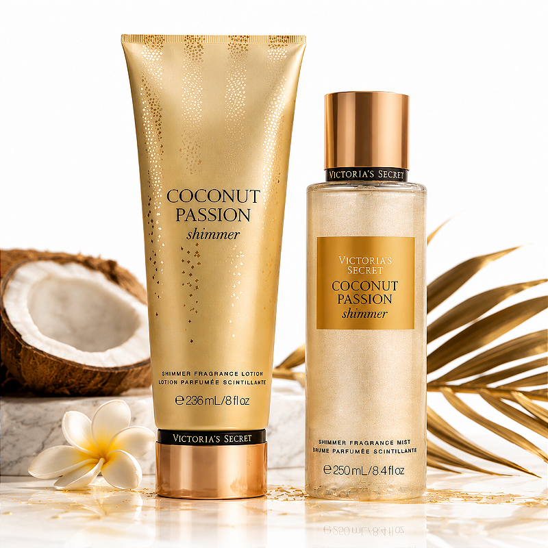 Kit Shimmer Body Splash 250ml + Creme Hidratante Coconut Passion 236ml | Original