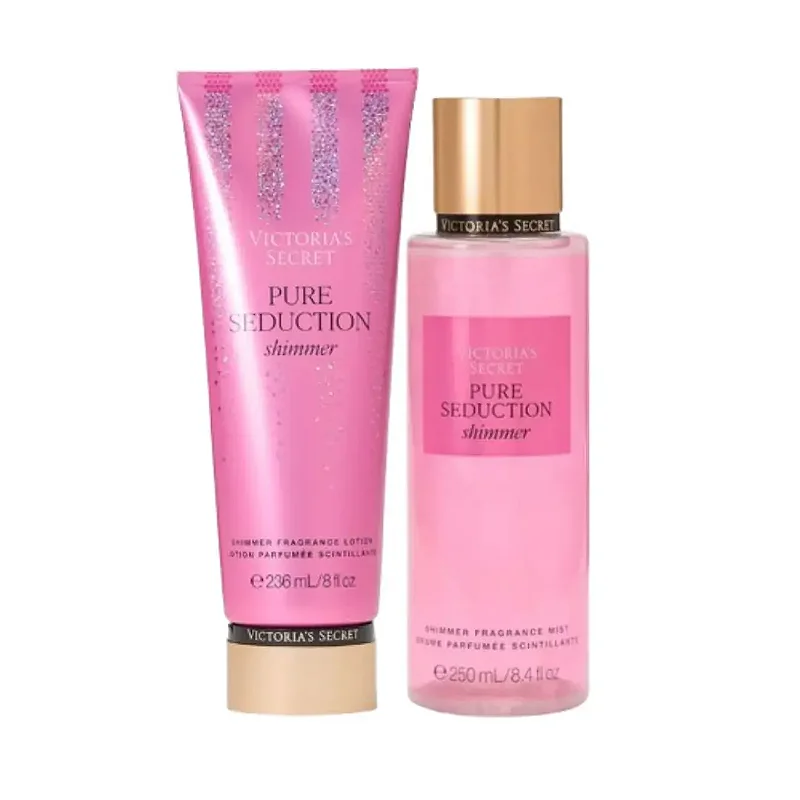 Kit Shimmer Body Splash 250ml + Creme Hidratante Pure Seduction 236ml Victoria's Secret