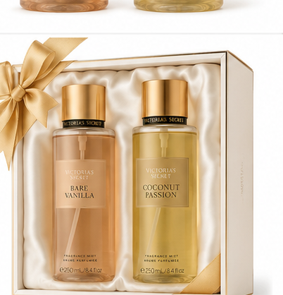 Kit Presente 2 Body Splash Originais Victoria'ssecret Bare Vanilla + Coconut 250ml
