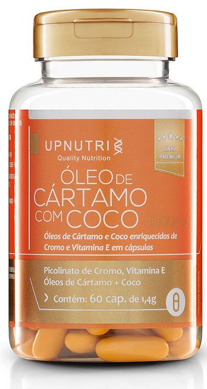 Oleo de Cartamo + Coco + Picolinato de Cromo + Vit.E - Loja de Produtos  Naturais | Folha Verde