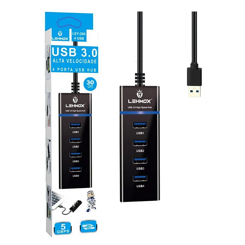 HUB-USB Turn 3.0 USB+3 USB 2.0 - NOVA TRIDA ELETRÔNICA