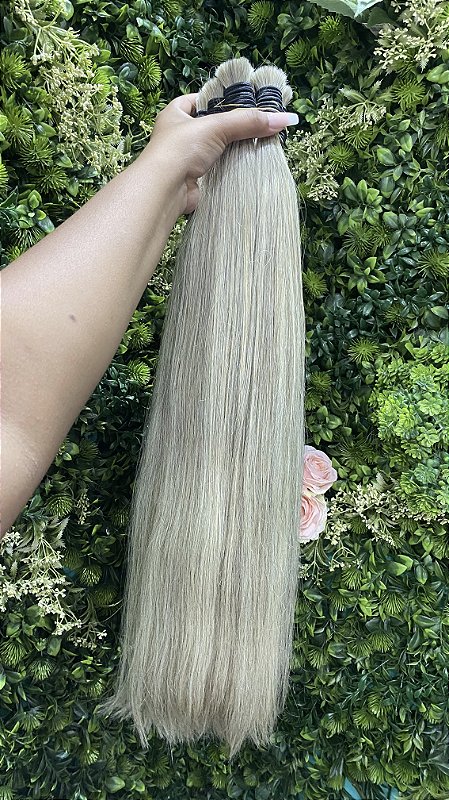 Cabelo Humano Vietnamita Loiro Mesclado 55cm-100g Mega Hair