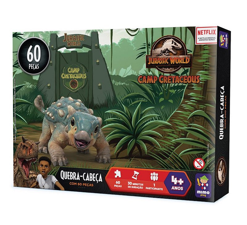 JOGO QUEBRA CABEÇA PROGRESSIVO JURASSIC WORLD 3 EM 1 MIMO TOYS REF: 2052 4  ANOS +