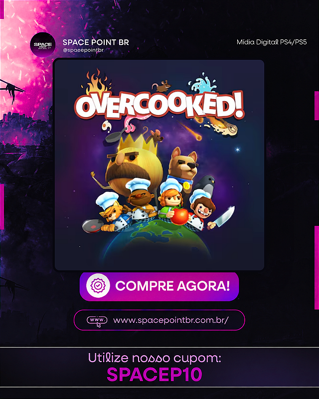 OVERCOOKED 1 PS4/PS5 MÍDIA DIGITAL