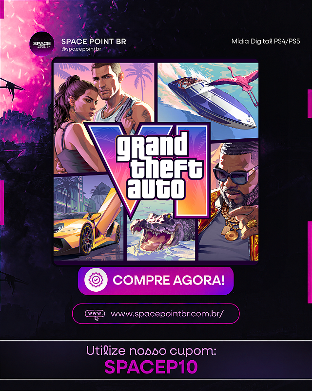 GTA 6 PRÉ VENDA Grand Theft Auto VI PS5 Mídia Digital