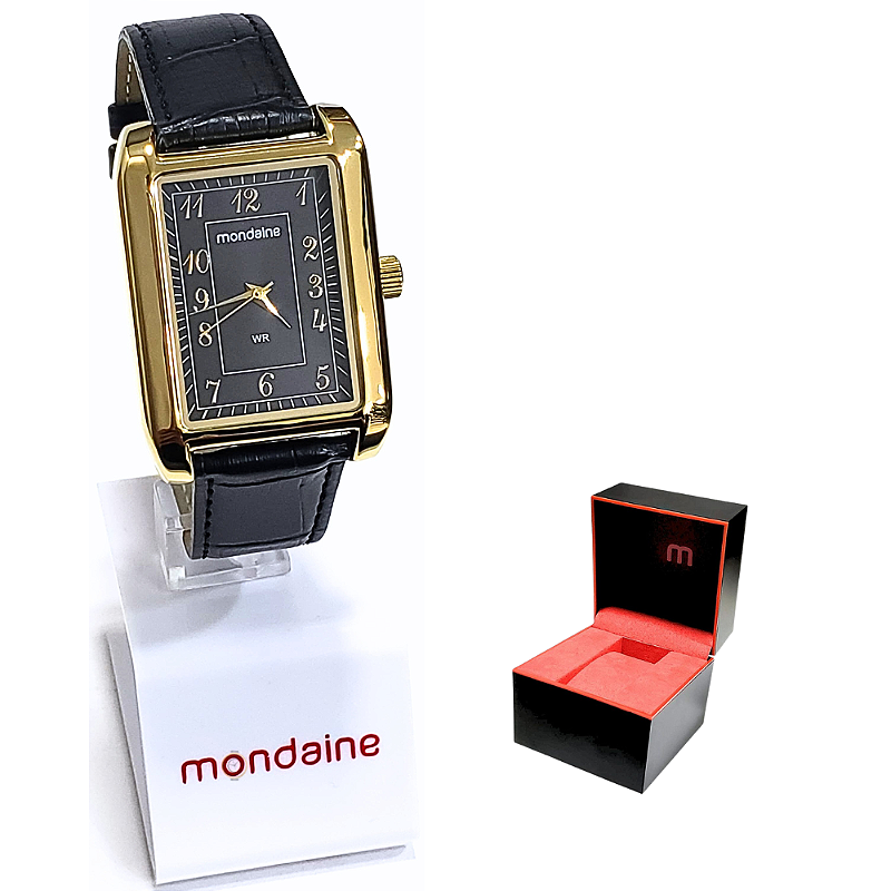 Relógio Mondaine Masculino Analógico Quadrado Croco 99547GPMVDH1