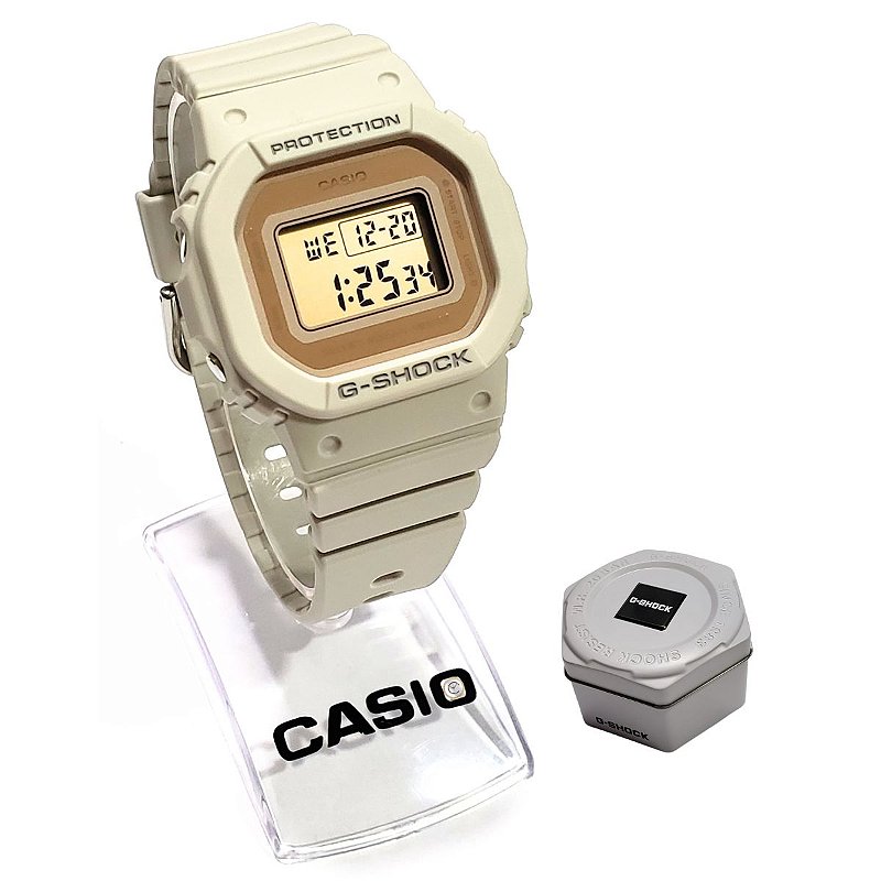 Relógio Casio Feminino Digital G Shock Cinza GMD-S5600-8DR Relógio Casio Feminino Digital G Shock Cinza GMD-S5600-8DR