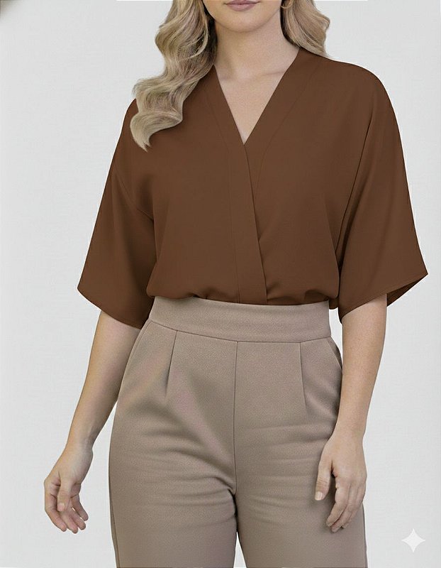Blusa Manga Morcego Lisa - Adriana