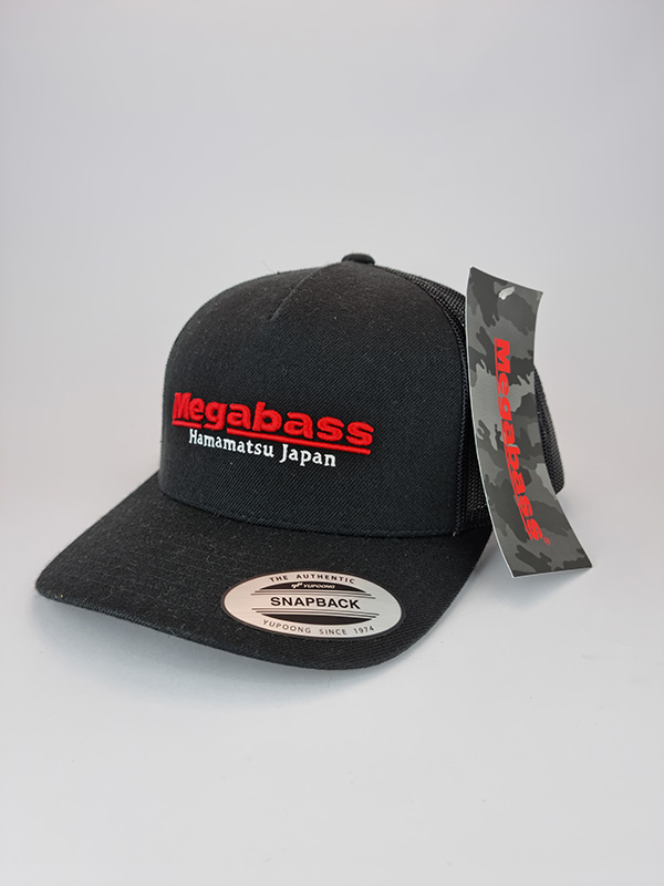 Megabass Classic Snapback Hat Black And Red
