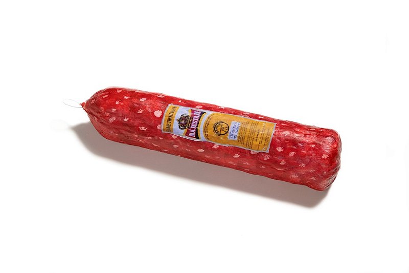 Salame artificial para decoração.