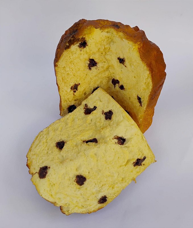 Chocotone Cortado Molinho artificial para decoração.