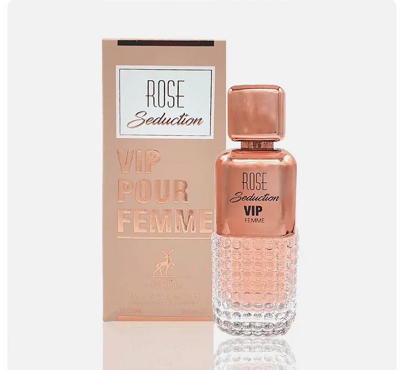 Rose Seduction Vip Maison Alhambra Eau de Parfum 100 ml Perfume Árabe Feminino