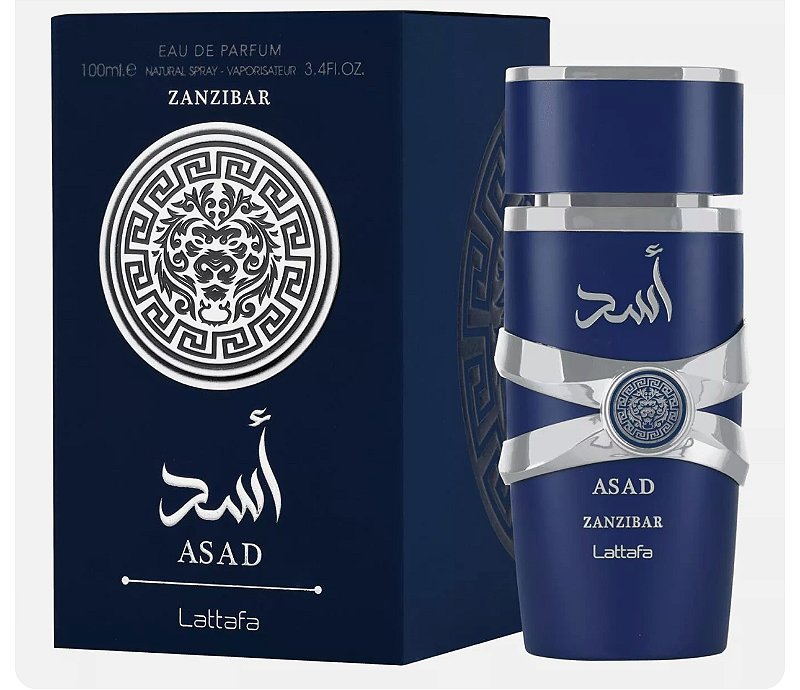Asad Zanzibar  Lattafa 100 ml Eau de Parfum Perfume Árabe Masculino