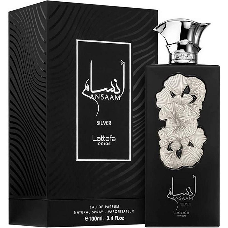 Ansaam Silver Lattafa Eau de Parfum 100 ml Perfume Árabe Masculino